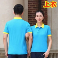 Антистатическая футболка Lake сине-желтого цвета с воротником (верх)