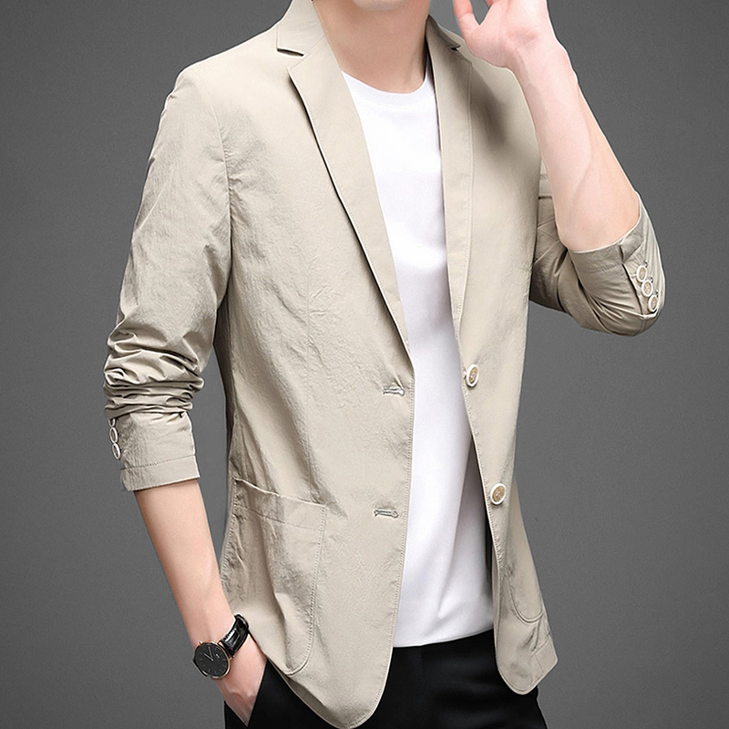 Gifishlow Hong Kong Light Luxury Fashion Autumn New Business Casual Suit Thin Suit Slim Fit Single Suit Jacket