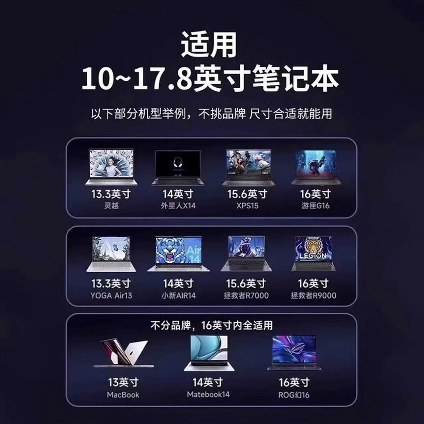 New Aluminum Alloy Laptop Stand, Tablet Support Bracket, Adjustable Height, Foldable, Suspended Base