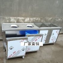 Leftovers sorting car waste collection table food cabinet canteen customized stainless steel waste car collection garbage table tea hand trolley snacks