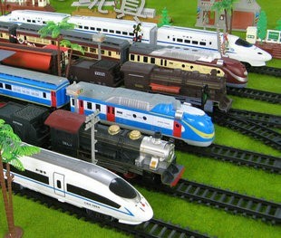 n proportional train model green leather toy harmony number high ferroalloy steam renaissance number emulated high speed train man 1-Taobao