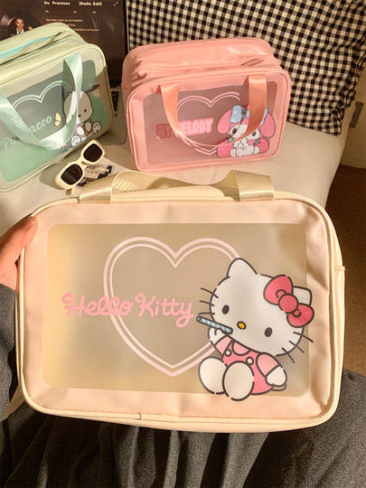 三丽鸥正版干湿分离化妆包女便携大容量收纳包可爱旅行防水洗漱包