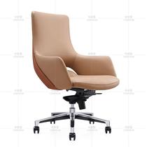 Leather chair Carneden Chair lift office boss chair meeting room sedentary mobile rotation chair ergonomic seat ZT