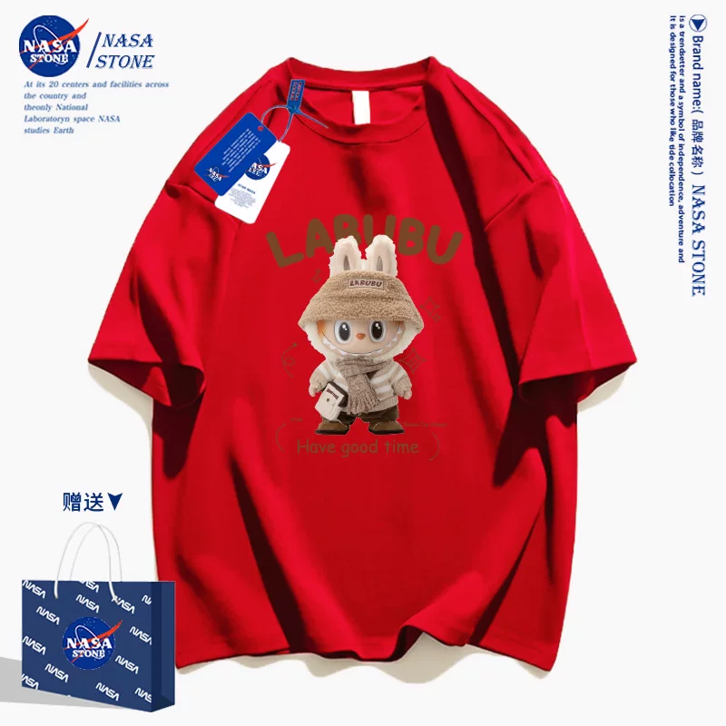 Короткая хлопковая футболка с рисунком летом для отдыха, для подростков