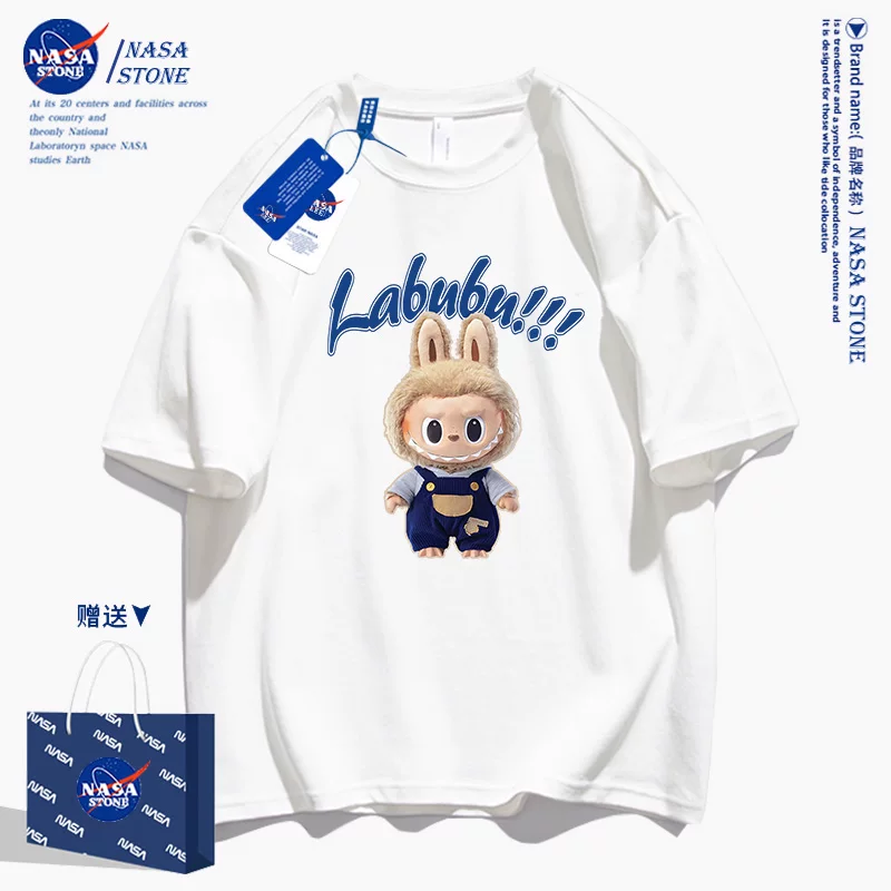 Короткая хлопковая футболка с рисунком летом для отдыха, для подростков