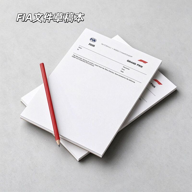 Fia Document Draft Book F1 Racing 2026 Season Racing Merchandise Paper Notepad Single-Page Binding Mj