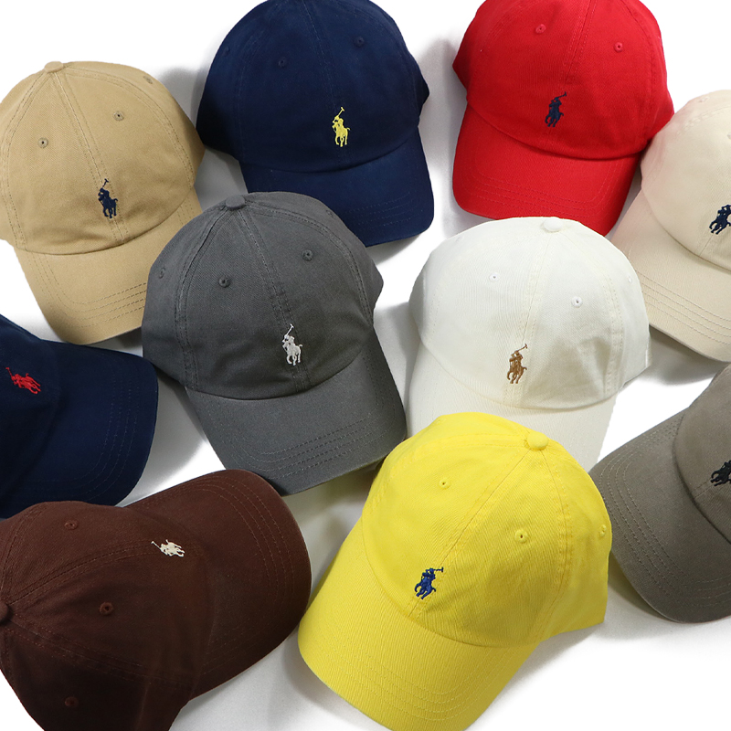 ポロ帽子レディース馬ロゴ野球帽は顔を見せますシャオ・チョウ・ユートン同じスタイルソフトトップグレーダックビルキャップメンズトレンドブランド