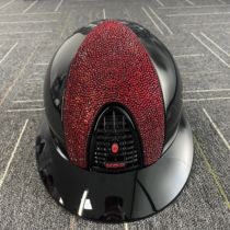 Italian Import KEP Adult Children Equestrian Riding Helmet Full Bright Black Red Mid Drill With Large Hat Peak Helmet