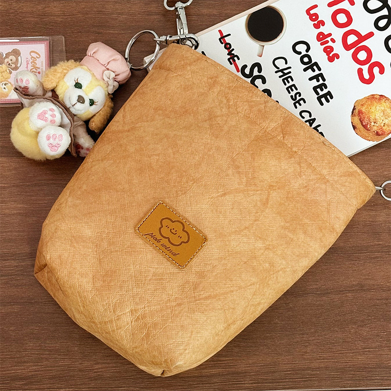 Shi Feng Original Tyvek Kraft Paper Camera Phone Bag, Cute Student Commuter Crossbody - Thumbnail 5