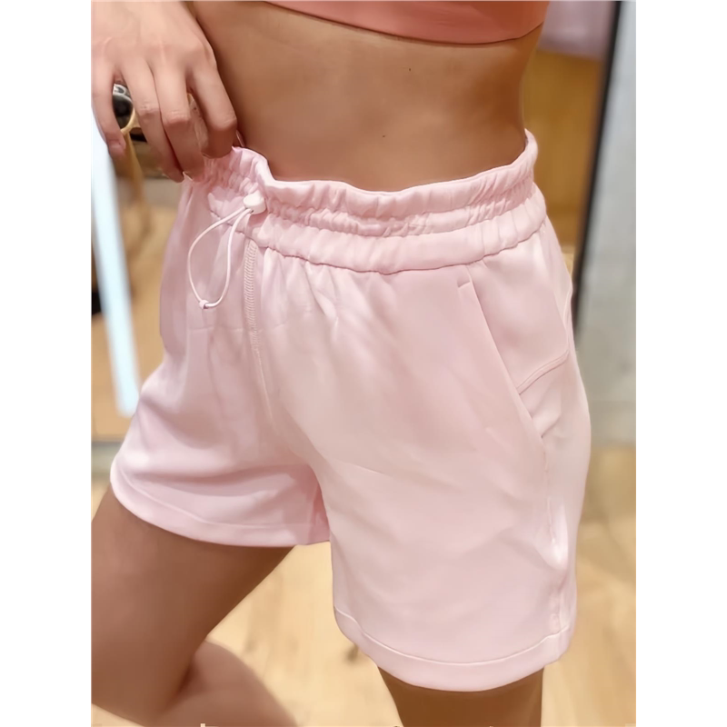 2024 Summer New Softsteme Casual Sports Shorts for Women, Versatile Thin Style, Everyday High Waist, Slimming