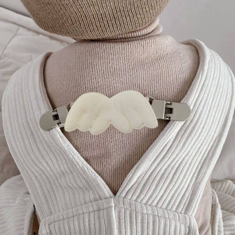 Korean version of ins little angel wings baby overalls anti-drop clip baby shoulder strap anti-drop clip strap skirt non-slip