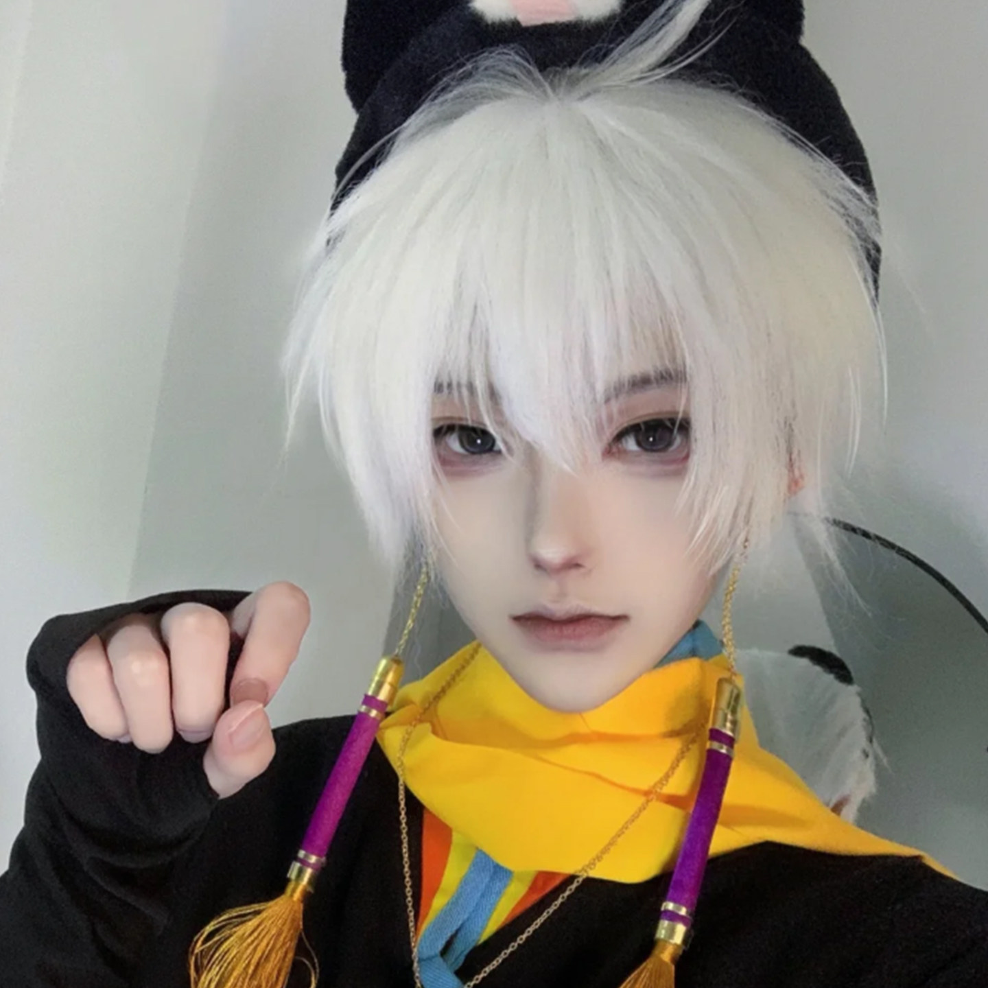 光遇正太cos纯白假毛奶狗碎齐刘海日系蓬松短发全头套_COSPLAY配件_淘宝游戏网