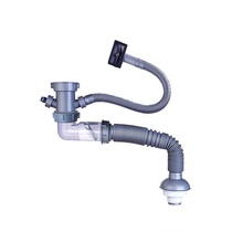 Submarine) sink drain pipe dishwashing sink single sink drain dish basin connection pipe kitchen retractable drain pipe