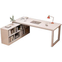 Dongwo Zhuohe corner desk bookshelf integrated table L-shaped computer desk student home writing desk corner desk