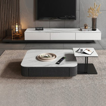 Sejibang Nordic slate coffee table TV cabinet combination home living room furniture Italian coffee table TV cabinet modern