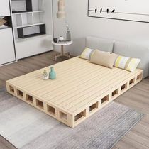 Fuchuang solid wood bed board tatami floor-standing waist guard rib frame home bedroom modern simple bed frame without bedside