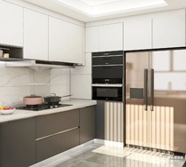 (Double 11 Zhibang New) Zhibang kitchen cabinets are custom-made solid wood throughout the house and are overall simple