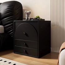 Joint cabinet high-end leather Italian style light luxury solid wood bedside table simple modern bedroom storage cabinet side three-story high 55