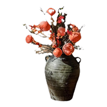 Embodying the mood of autumn artificial flowers persimmons fortune fruit artificial flowers silk flowers decorative ornaments living room flower arrangements dried flower branches Zen-like