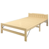 Qianyu solid wood foldable bed rental house childrens bed durable single bed hard board bed rental house bed simple home use