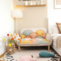 洞窝白羽南布艺沙发简约北欧日式懒人客厅双人出租房屋榻榻米折叠