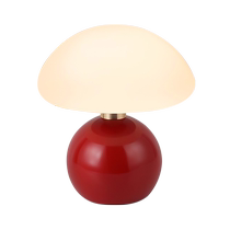 DGY table lamp bedroom bedside lamp French warm cream style mushroom table lamp full spectrum eye protection bedroom sleep lamp