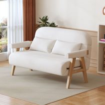 Senzong lazy sofa home sofa bed foldable multi-functional single bed new living room double sofa solid wood