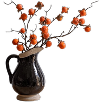 Juhan persimmon artificial flower persimmon persimmon Ruyi decorative ornaments branch flower arrangement living room bouquet decoration fake flowers dried flowers