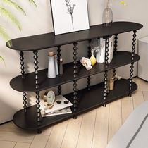 Hexuan French display rack living room retro storage bookcase solid wood bedroom bookshelf multi-layer medieval wall storage rack