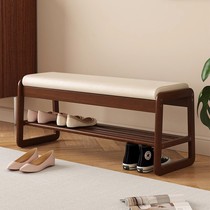 Small craftsmans solid wood shoe changing stool at the entrance household shoe rack entering the door entrance you can sit on the long shoe cabinet and stool integrated