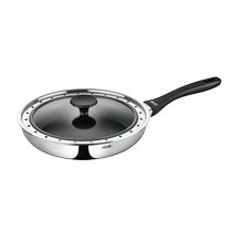 (Self-operated by Juran Home) Xishi Lock Fresh Stainless Steel Flat Bottom Frying Steaming and Stir-frying all-in-one non-stick pot electric gas