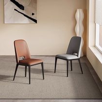 Dongwofuli solid wood dining table and chairs for home Nordic leather dining chairs restaurant hotel dining chairs solid wood backrest chairs tea