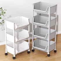 Kitchen Story trolley storage rack movable bookshelf floor-standing household snacks and sundries kitchen storage shelf