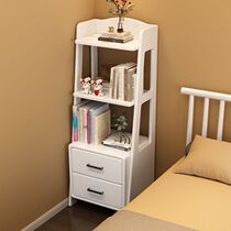 Dunxin household high-end solid wood bedside table with bookshelf integrated bedroom storage living room multi-layer storage rack
