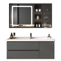 Yidas new ceramic integrated basin bathroom cabinet combination simple smart hand wash basin cabinet bathroom sink