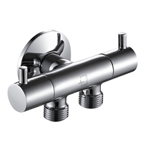 Submarine angle valve one in and two out all-copper double-controlled three-way water diverter valve large flow one-in-two tap switch valve
