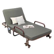 Rama red folding bed office nap home adult simple lunch break recliner dual-purpose escort marching single bed
