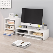 Small craftsman desktop computer notebook elevated monitor stand desk storage rack desktop storage rack