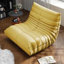 Qianyu Caterpillar lazy sofa can lie down and sleep in the bedroom balcony chair sofa chair Internet celebrity single sofa ins style