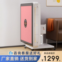 Quepeng pink mahjong machine white fully automatic mahjong table folding dining table integrated home mahjong table mahjong table