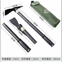 Baryhole pick up small draft head manganese steel tip draft hoe multifunction on-board outdoor folding camping alloy steel tool