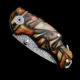 Folding Forged Damascus Steel Pocket Folding Knife Portable Sharp Key Knife Unboxing Swiss Army Knife Fruit Knife