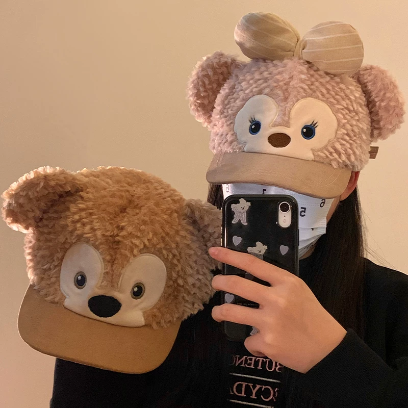 Diffi Shiri Ping для Duffy плюшевые бейсболки с ушками мишки, женские, пикетные шапки