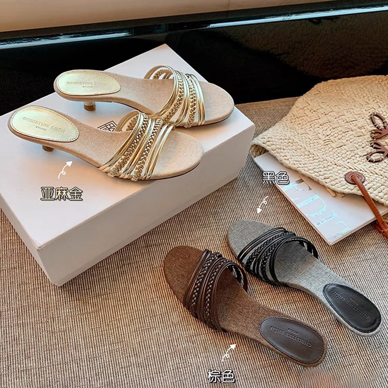 French Uamtor Vacation Woven Thin Strap Linen Stiletto Beach Sandals for Women 2026 New Style Outdoor Sandals French Uamtor Vacation Woven Thin Strap Linen Stiletto Beach Sandals for Women 2026 New Style Outdoor Sandals