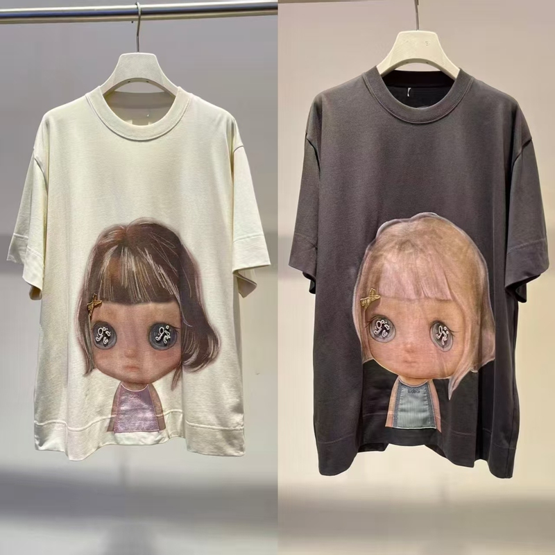 D Brand [Same Style as in Shopping Malls] 2026 Summer New Model Celebrity Style Cartoon Print Short-Sleeve T-Shirt 2K2Ba56