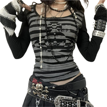 Xingqing Gothic Grunge Tops y2k Aesthetic Long Sleev