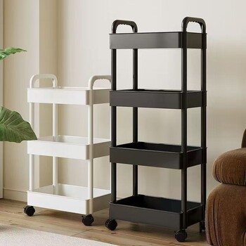 Trolley rack multi-layer storage supplies floor-standing kitchen rack living room snacks movable bedroom bookshelf