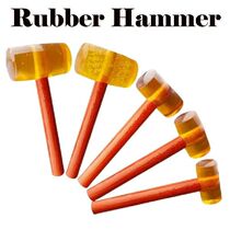 1PC Wooden Handle Rubber Hammer Portable Installation Hammer