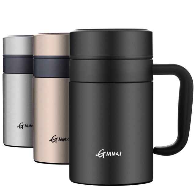 German Imported Thermos Cup Large Capacity 304 Stainless Steel Water Cup Men's and Women's Cup Thermos Water Cup Household Tea Cup