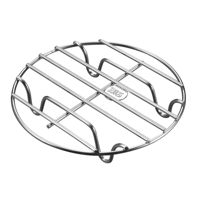 German Imported 316 Stainless Steel Steaming Rack 304 Household Pressure Cooker Low-Footed Steaming Rack for Rice Cooker